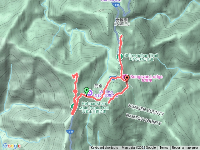 合歡群峰看夕陽（主東石門）預覽圖