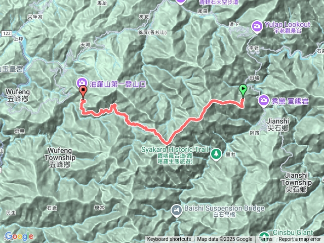 20251005屯野生台山石麻達山錦屏山霞山東南峰霞山下羅山林道預覽圖