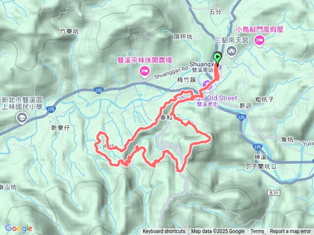 2024 01 06 雙溪火車站~梅竹蹊山~內坑古道~麻竹坑山~百二階古道~苕谷瀑布~蝙蝠山~雙溪火車站O型
