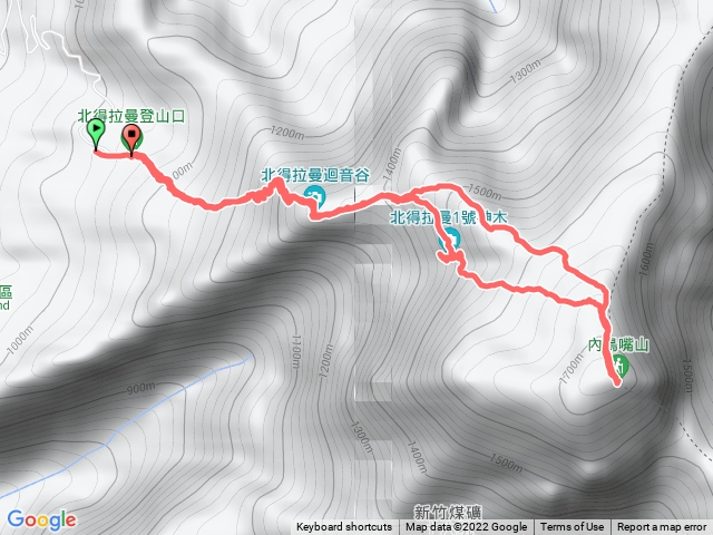 內鳥嘴山北得拉曼山