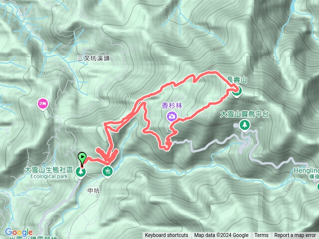 鳶嘴西陵線（17.6k)起登預覽圖