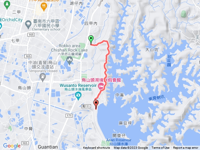 六甲鎮南宮步道至烏山頭水庫