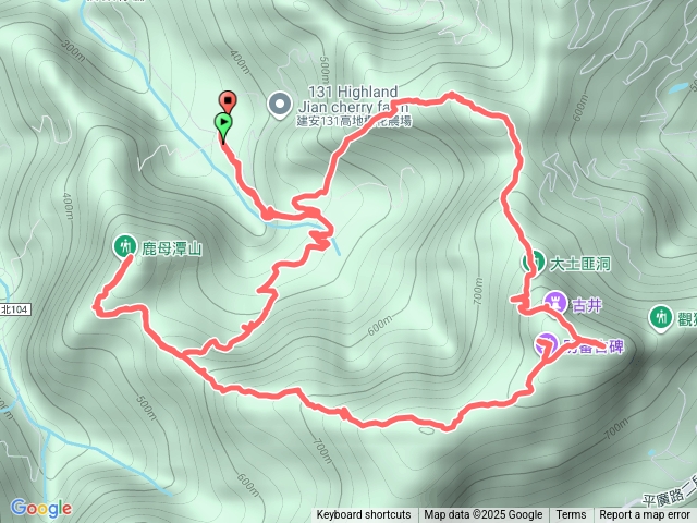 新北新店郊山行程 : 鹿母潭山.獅仔頭山.粽串尖O型縱走。