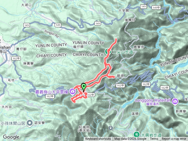 雲嘉五連峰、太平山前鋒、龜山、碧湖山