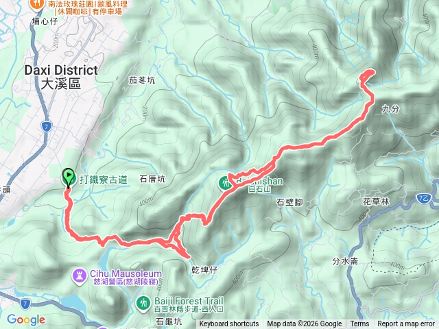 白石山金面山來回預覽圖