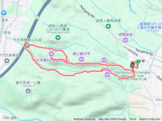 竹坑南寮登山步道-亨德紀念公園O形預覽圖