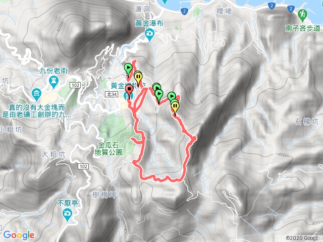 茶壺山/半平山/金瓜石地質公園O型