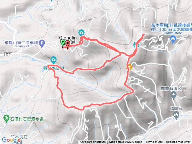 20220306 新竹芎林飛鳳山O型 代勸堂 石壁潭山 中坑山 觀日坪步道