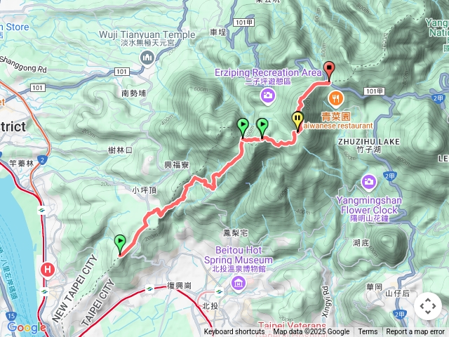 台北大縱走第一段轉接鞍部登山口