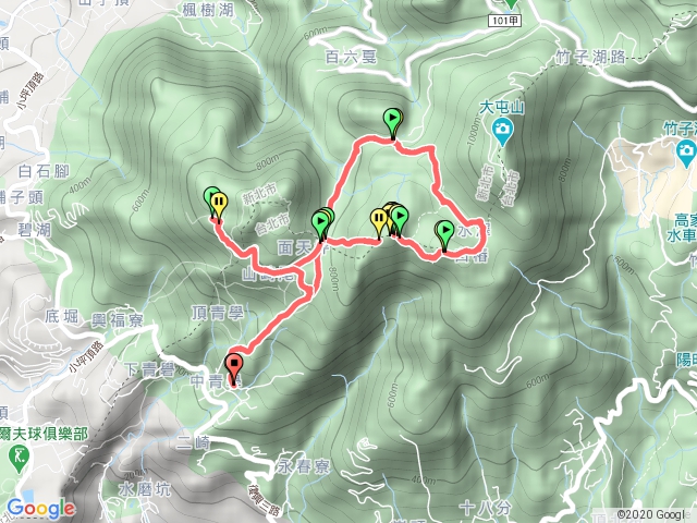 大屯山西峰，南峰，二子坪，向天池