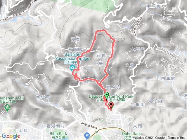 內湖大溝溪龍船岩白石湖山