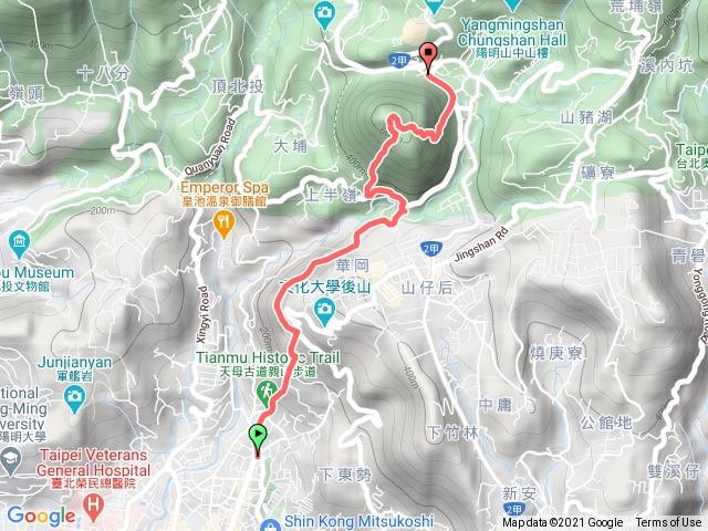 天母古道上紗帽山