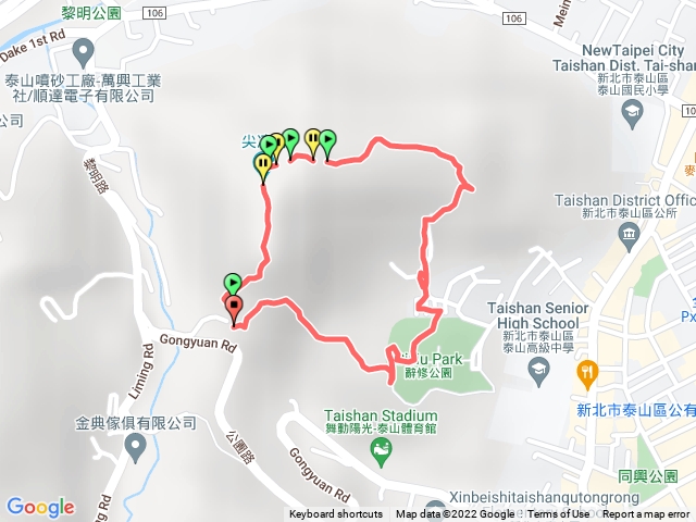 尖凍山到辭修公園