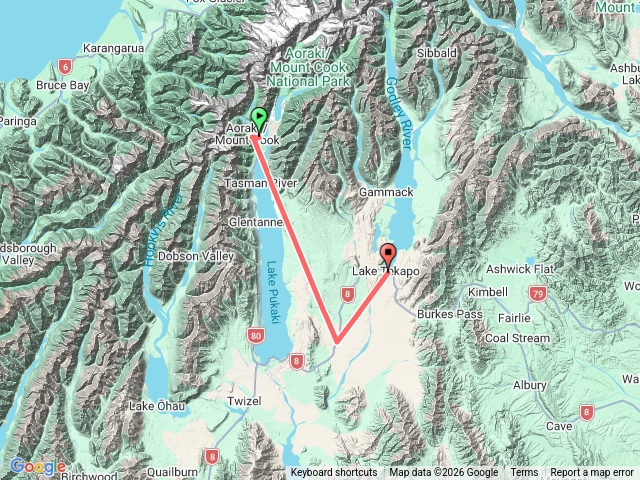 返回紐西蘭民宿-普卡基湖-紐西蘭的庫克山國家公園（AorakiMountCook）擁有壯麗的冰