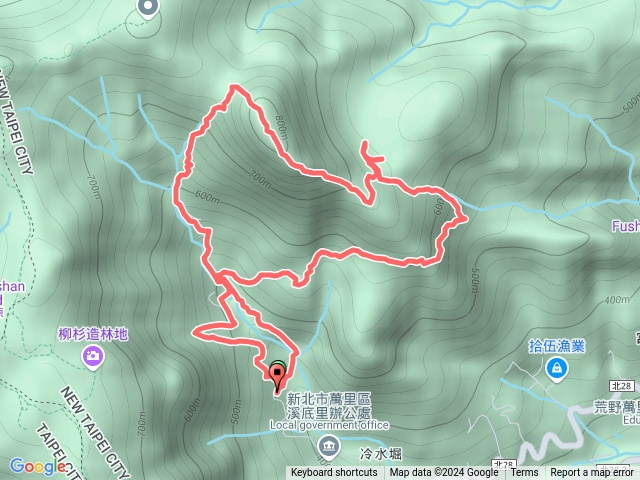 林市古道-大尖山-富士坪草原-富士坪山-富士坪古道-瑞泉古道-瑞泉溪畔古道  8字走