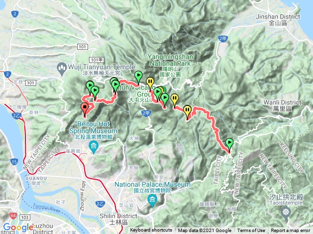 陽明山東西縱走11連峰訓練