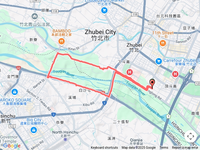 舊社橋堤防、頭前溪左岸步道O繞