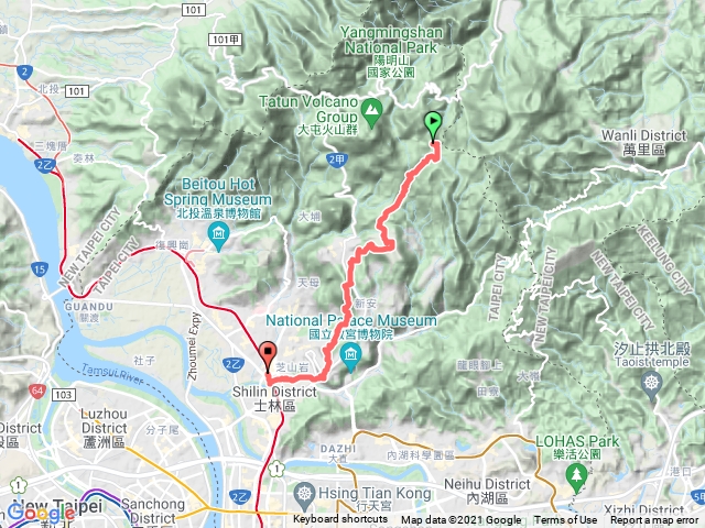 2021-10-27 魚路古道南段─擎天崗→絹絲瀑布→白雲山→玉稠湖山→玉稠湖山南峰→石角山→雙溪河濱公園→捷運芝山站