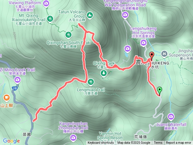 七星二進負重訓練(冷水坑→七星山→苗圃→七星山→冷水坑)預覽圖