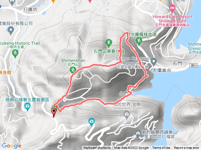 桃園龍潭小竹坑古道,太平山,石門山〇型