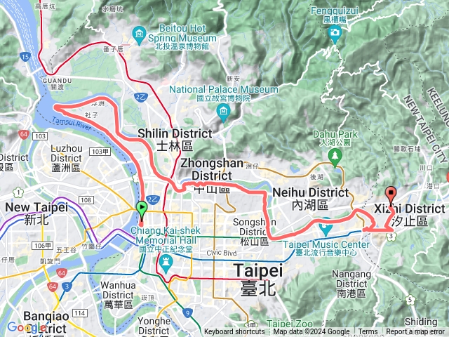 大稻埕到南港展覽館加忘記關app騎機車到汐止社后家