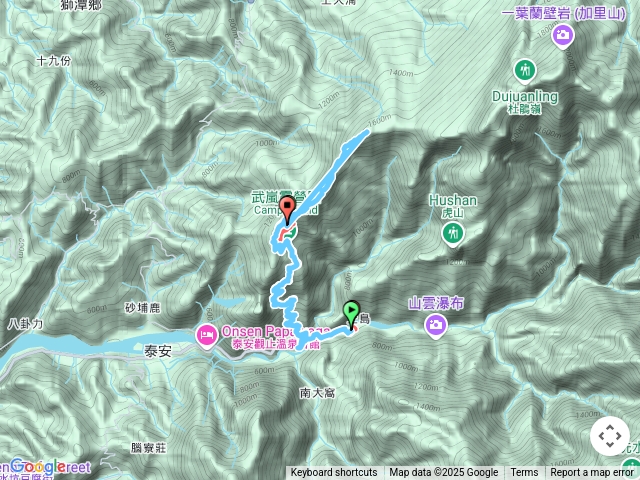 泰安溫泉風景區停車場-橫龍山-騰龍山