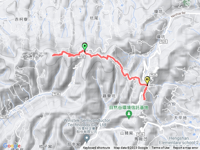 牛欄窩山至老茶亭路徑