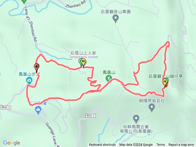 后里鳳凰山觀音山步道預覽圖