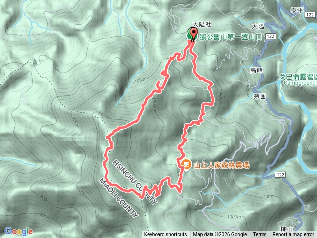 鵝公髻山_鵝公髻山東北峰_涼山_赤柯神木步道_雲霧步道O型走預覽圖