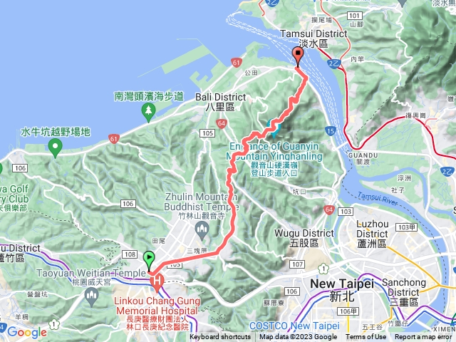 台北天際線林口往淡水