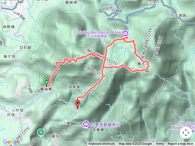 興福寮步道、向天山、面天山、大屯西峰、大屯南峰、清天宮