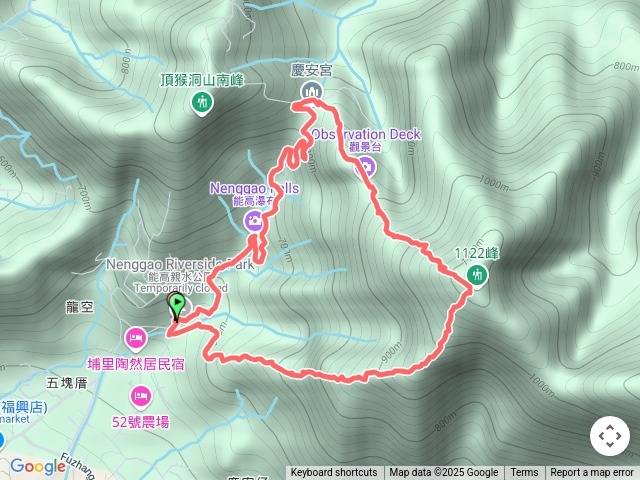 114-04-12 福興山西峰、福興山西南峰、福興山、慶安宮下能高瀑布O走