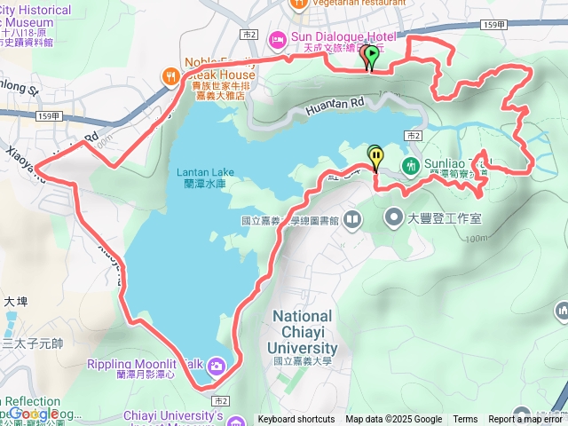 蘭潭後山步道，環潭公路預覽圖