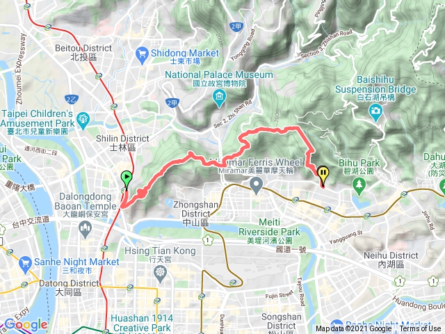 劍潭捷運站-＞金面山
