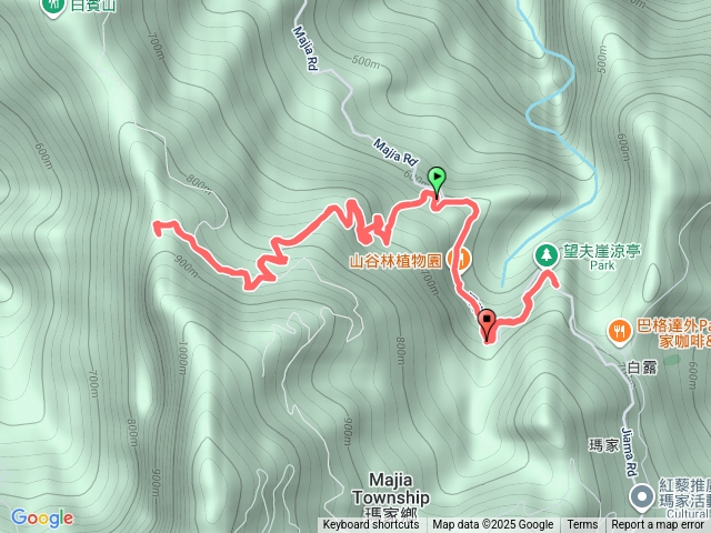 望夫崖涼亭走（5.9k登山口）白賓名樹來回