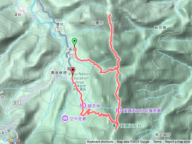溪頭鳳凰山P形縱走,順走台寅山、天文台